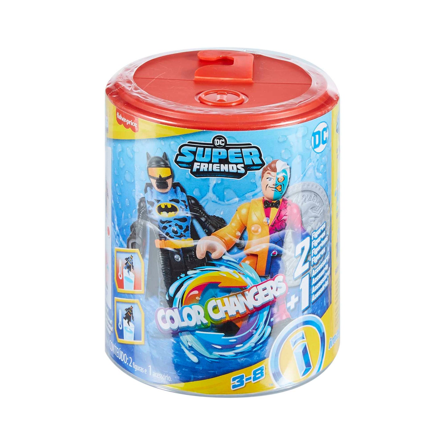 Imaginext DC Super Friends Color Changers Batman & Two-Face 3-Piece Figure Set For Kids