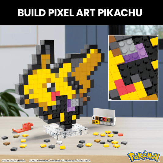 MEGA Pokémon Pikachu Building Toy Kit (400 Pieces) Retro Set For Collectors