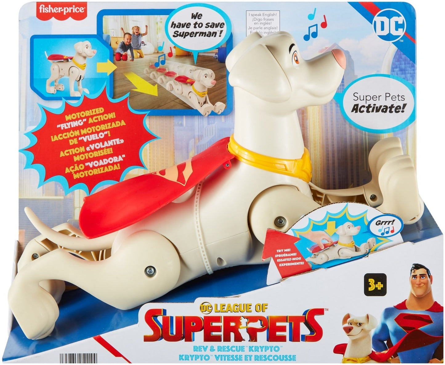 Fisher-Price DC League Of Super-Pets Rev & Rescue Krypto