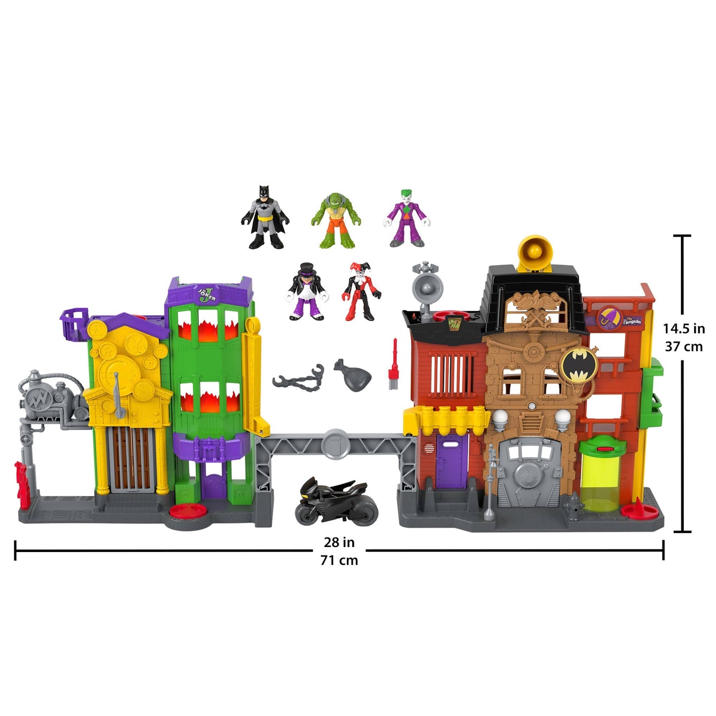 Imaginext DC Super Friends Crime Alley Playset With Batman & 4 Villain Figures