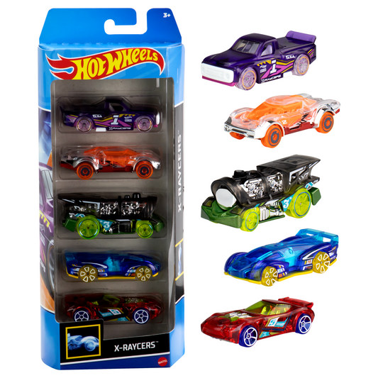 Hot Wheels Cars, 5-Pack of Die-Cast Toy Cars or Trucks in 1:64 Scale (Styles May Vary)