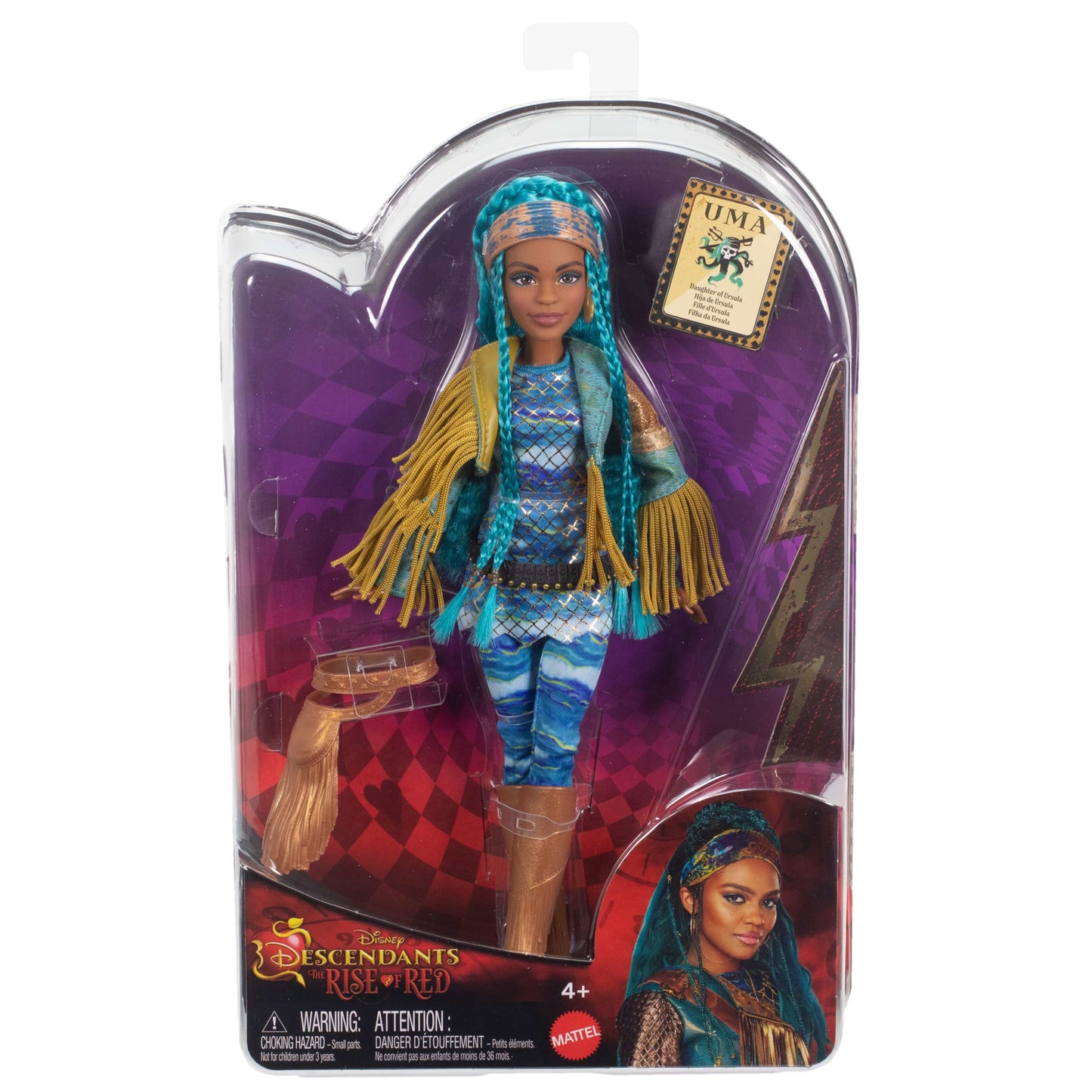 Disney Descendants: The Rise Of Red Fashion Doll & Accessory - Uma, Daughter Of Ursula