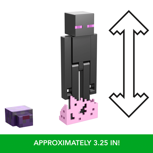Minecraft Action Figures & Accessories Collection, 3.25-in Scale & Pixelated Design (Characters May Vary)