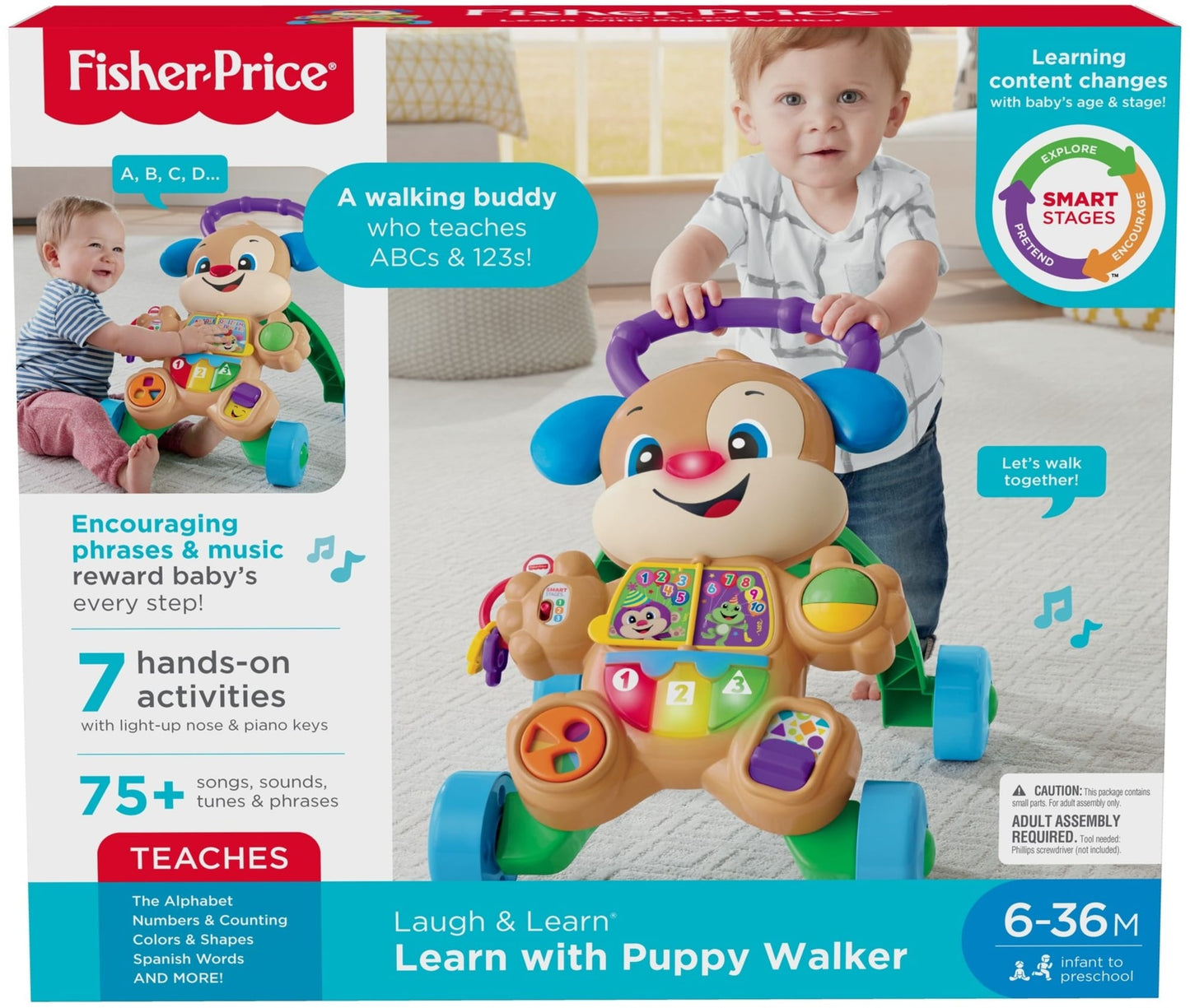 Fisher-Price Laugh & Learn Smart Stages Learn With Puppy Walker Baby & Toddler Toy