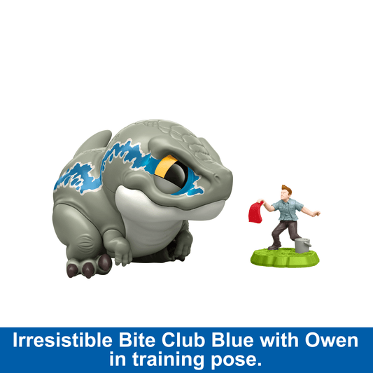 Jurassic World Bite Club Velociraptor Blue Dinosaur Collectible Figure