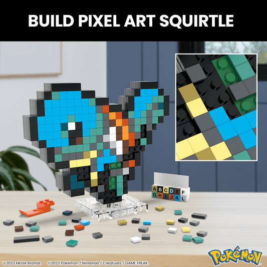 MEGA Pokémon Squirtle Building Toy Kit (367 Pieces) Retro Set For Collectors