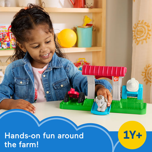 Fisher-Price Little People Feed & Play Goat Yard Playset For Toddlers With 3 Pieces