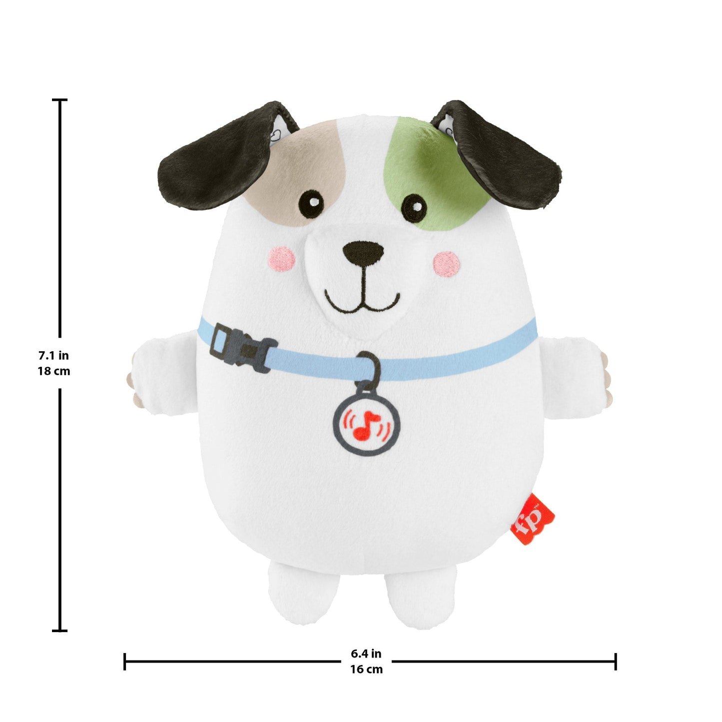 Fisher-Price Calming Vibes Puppy Soother Portable Sound Machine Plush Toy For Newborns