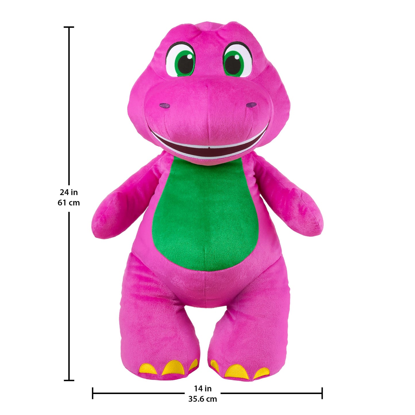 Fisher-Price Barney's World Jumbo Barney Plush, 26-Inch Figure, Large Scale & Soft Texture