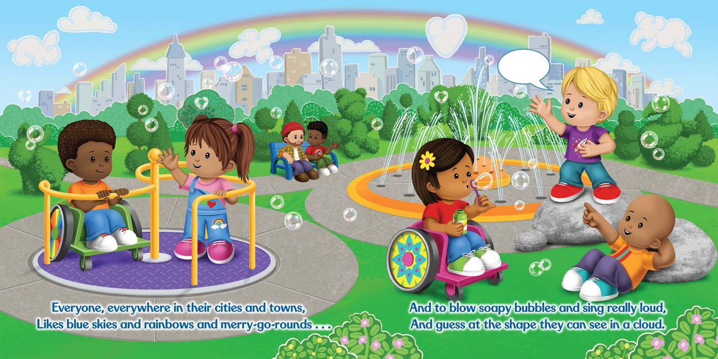 Fisher-Price Little People: Everyone, Everywhere Board Book For Infants & Preschoolers
