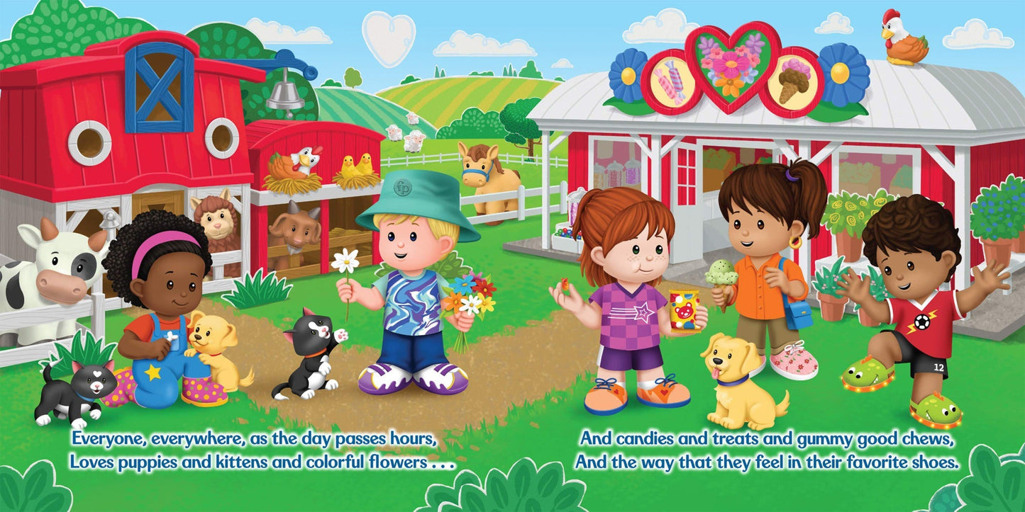 Fisher-Price Little People: Everyone, Everywhere Board Book For Infants & Preschoolers