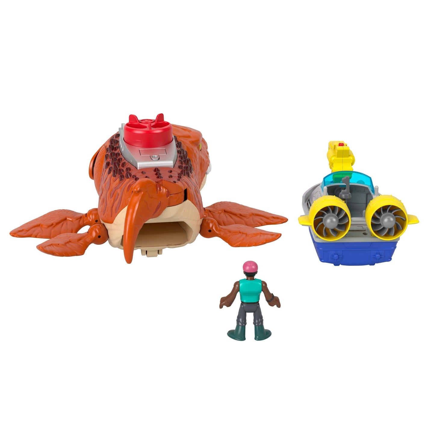 Fisher-Price Imaginext Jurassic World Rebirth Aquachomp Chase Mosasaurus Dinosaur Toy Playset