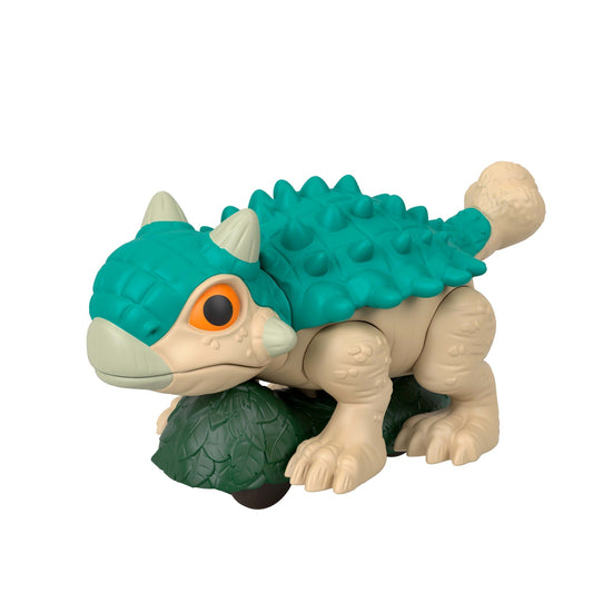 Fisher-Price Imaginext Jurassic World Ankylosaurus Dinosaur Toy With Wheels & Wiggling Motion