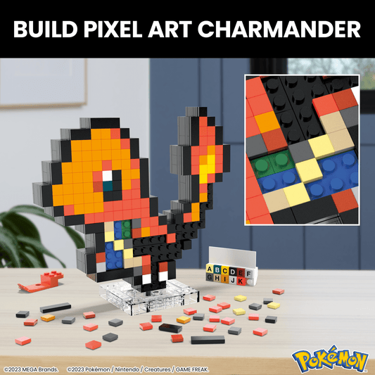 MEGA Pokémon Charmander Building Toy Kit (349 Pieces) Retro Set For Collectors