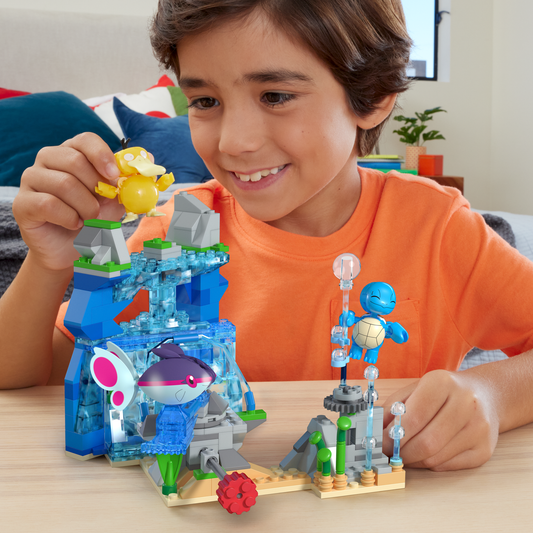 MEGA Pokémon Aquatic Adventure Building Toy Kit, With 3 Action Figures (319 Pieces) For Kids