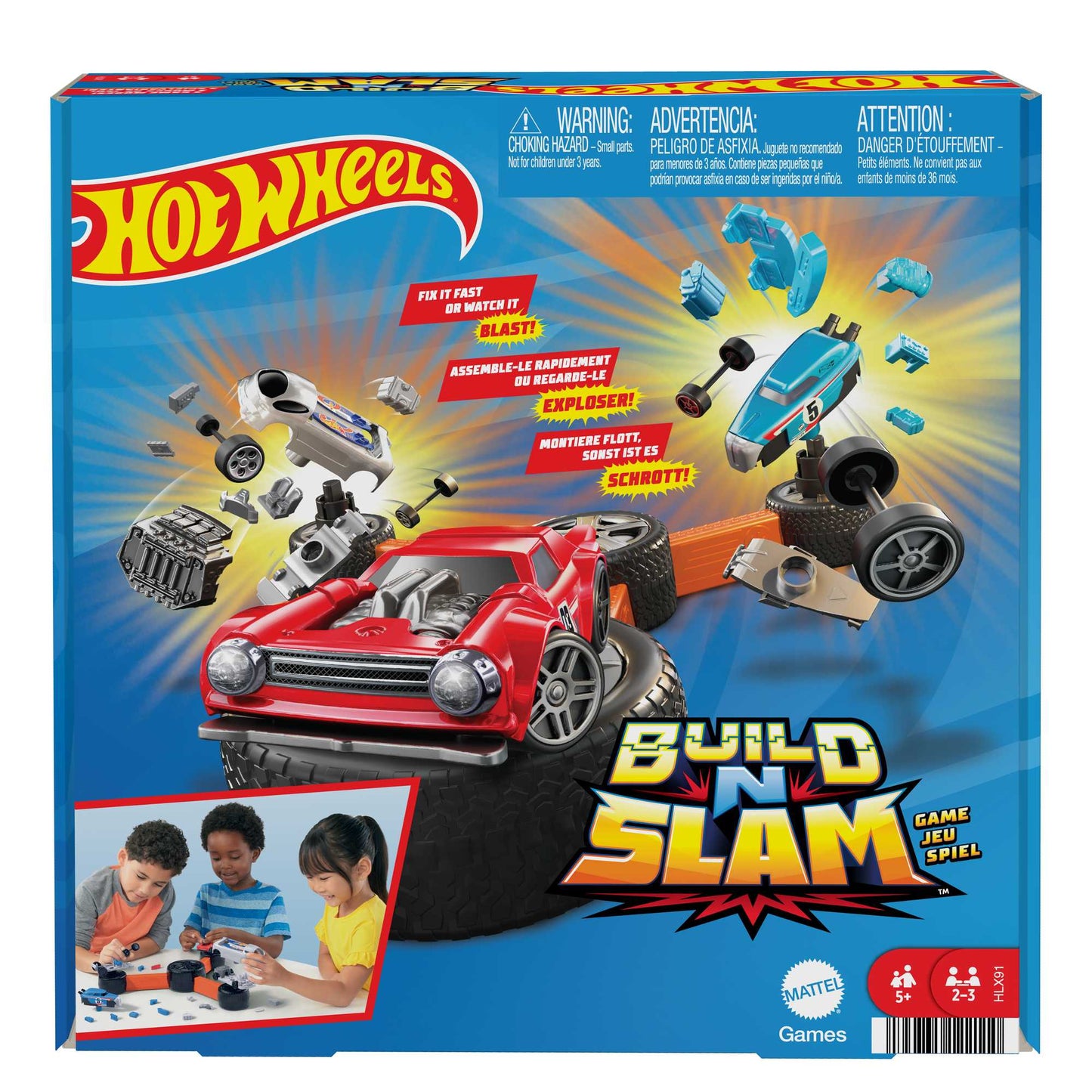 Hot Wheels Jeux Pour enfants Build ‘N Slam | Jeu de Véhicules