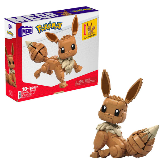 MEGA Pokémon Jumbo Eevee Toy Building Set, 11 Inches Tall