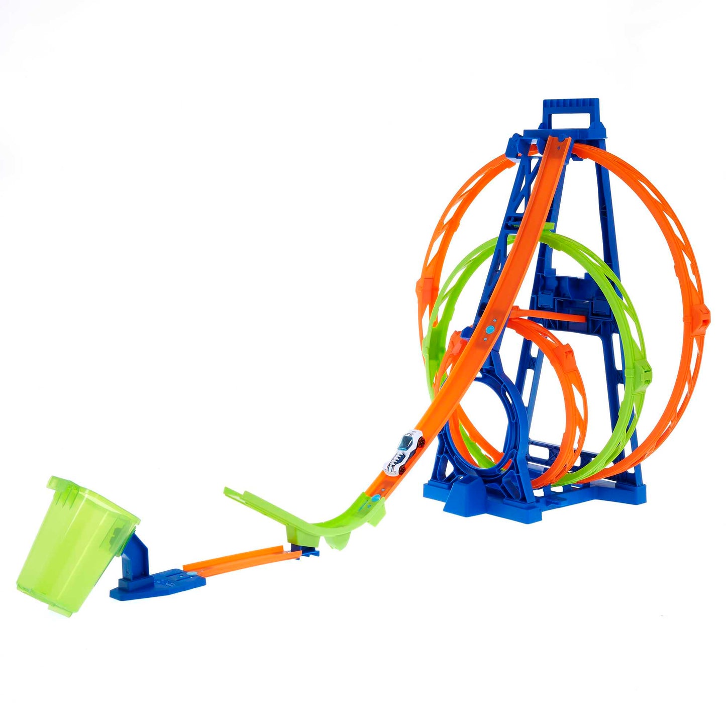 Hot Wheels Track With 1 Hot Wheels Car, Triple Loop Kit Track Set