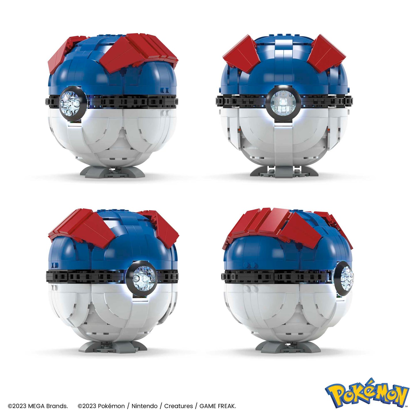 MEGA Pokémon Jumbo Great Ball Building Kit With Lights (299 Pieces), For Collectors