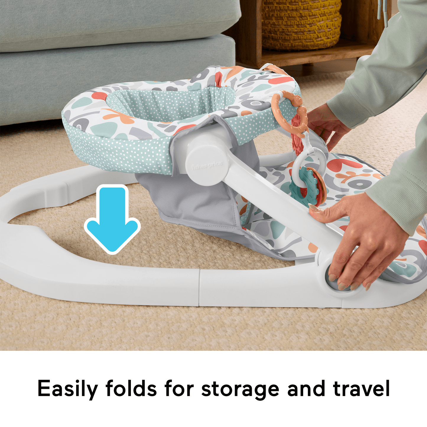 Fisher-Price Portable Baby Chair With Toys, Sit-Me-Up Floor Seat, Fresh Floral