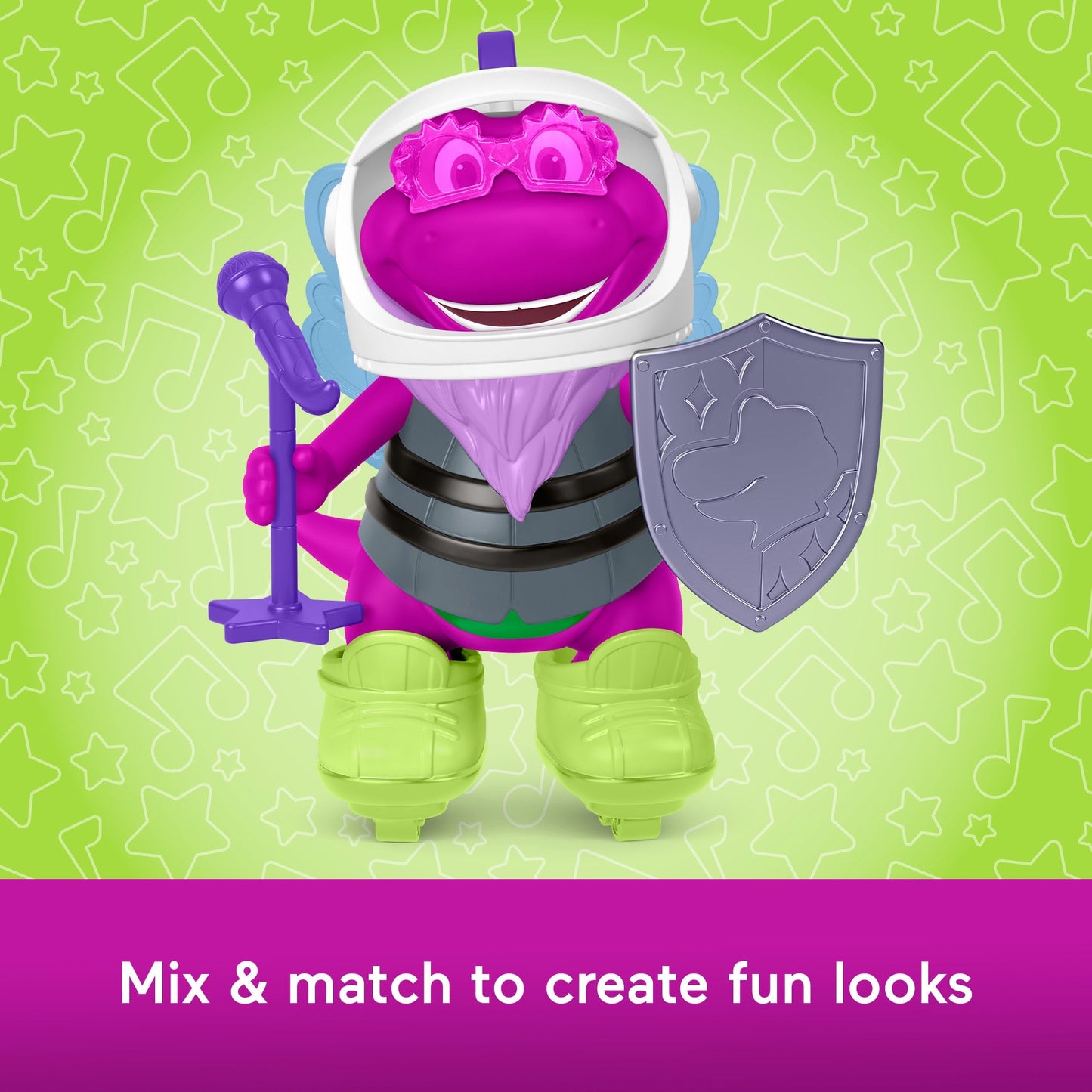 Fisher-Price Barney's World Dress Up Barney Set, 1 Figure & 20 Pieces